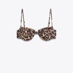 Top bikini animalier con ferretto