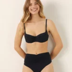 Costume da bagno due pezzi nero con slip a vita alta Yamamay 2025