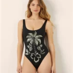 Costume intero con ricamo di paillettes Yamamay