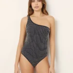 Costume intero monospalla glam Yamamay con strass 2025