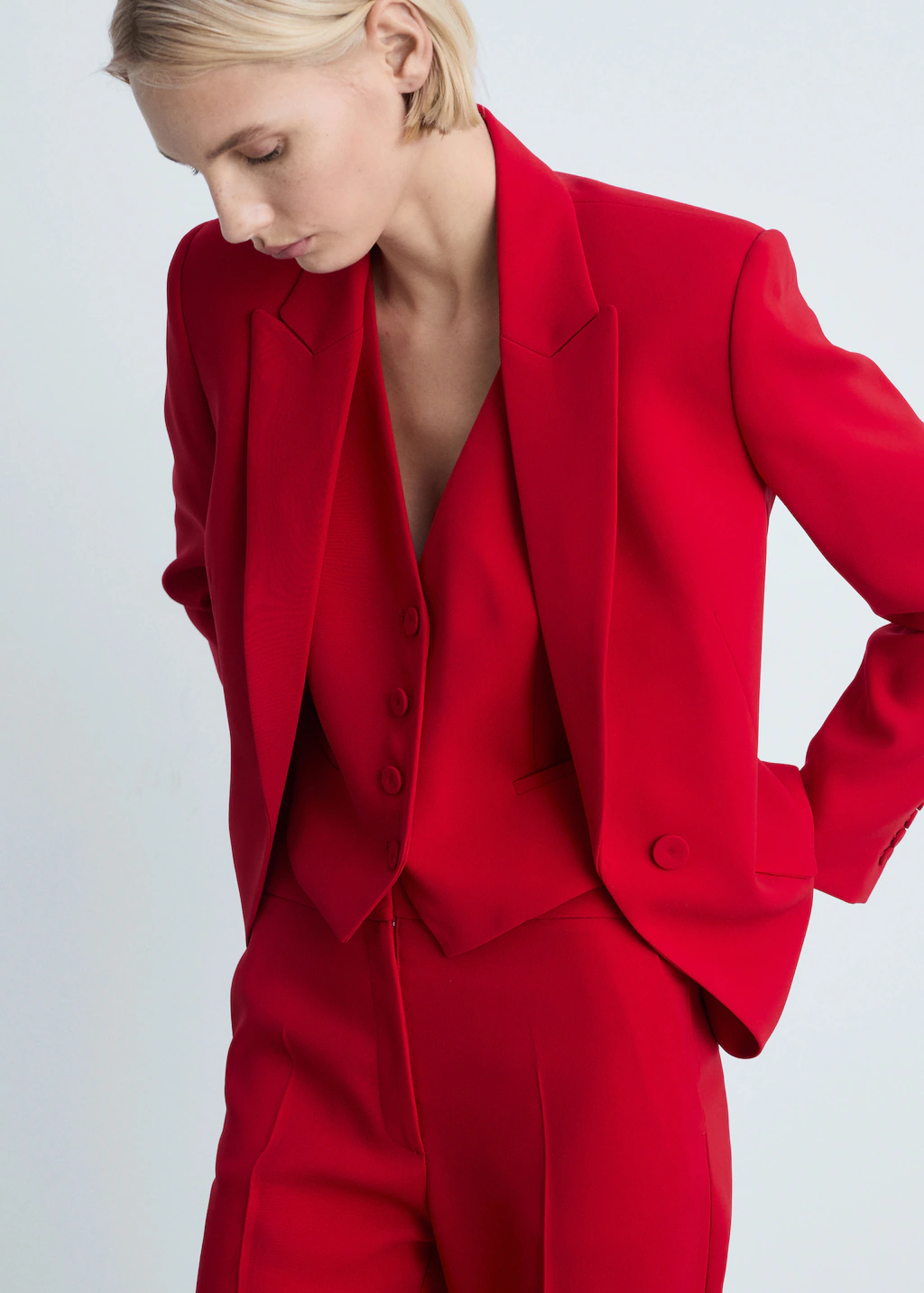 Nuovo tailleur elegante rosso MANGO