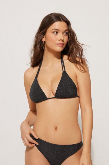 Costume con reggiseno a triangolo lurex Costume con reggiseno a triangolo lurex