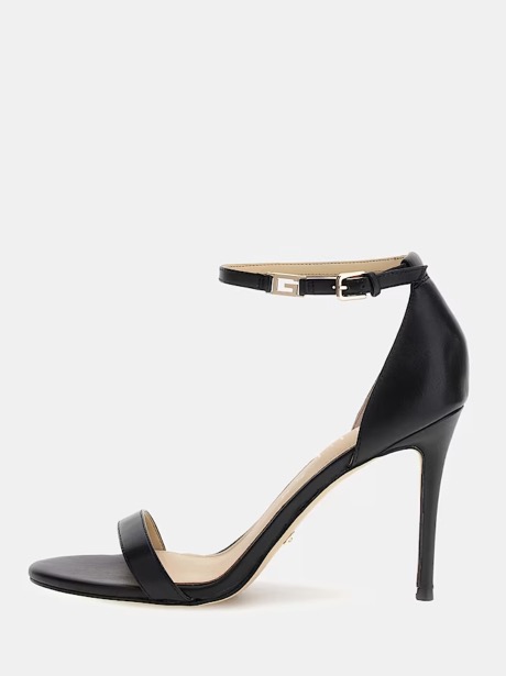 GUESS sandalo in vera pelle nera GUESS sandalo in vera pelle nera