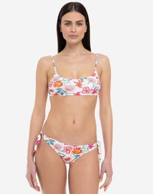 Bikini bianco floreale Decathlon estate 2025 Bikini bianco floreale Decathlon estate 2025