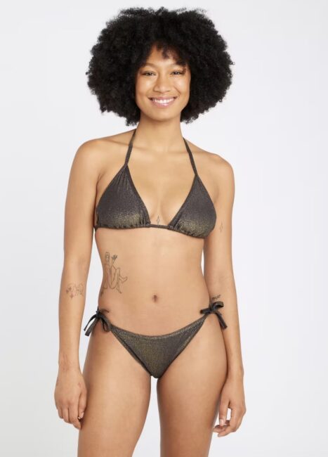 Decathlon bikini lurex nero e oro estate 2025 Decathlon bikini lurex nero e oro estate 2025