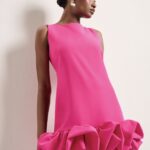 Vestito corto elegante con balza