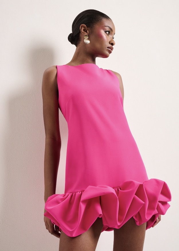 Vestito corto elegante con balza
