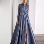 Abito colore blu acciaio 2026 Rosa Clarà