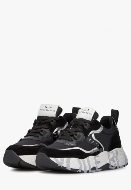 Sneakers Club105 Voile Blanche nere e argento Sneakers Club105 Voile Blanche nere e argento