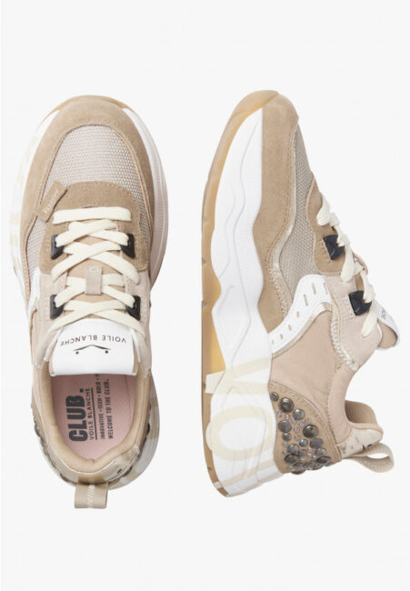 Sneakers con suola alta Voile Blanche con borchie Sneakers con suola alta Voile Blanche con borchie