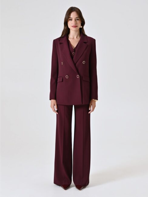 Tailleur con gicca over doppiopetto