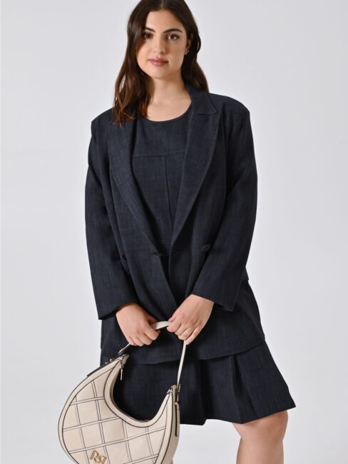 Completo giacca e tubino in denim stretch Completo giacca e tubino in denim stretch