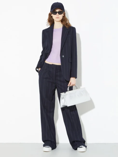 Tailluer Donna Max&Co in flanella blu gessata Tailluer Donna Max&Co in flanella blu gessata
