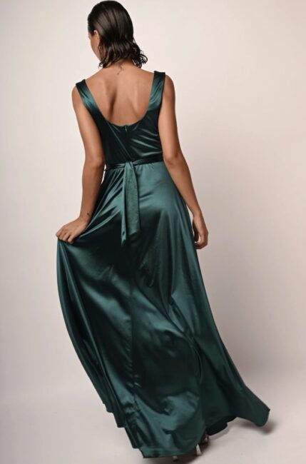 Abito lungo da sera in raso