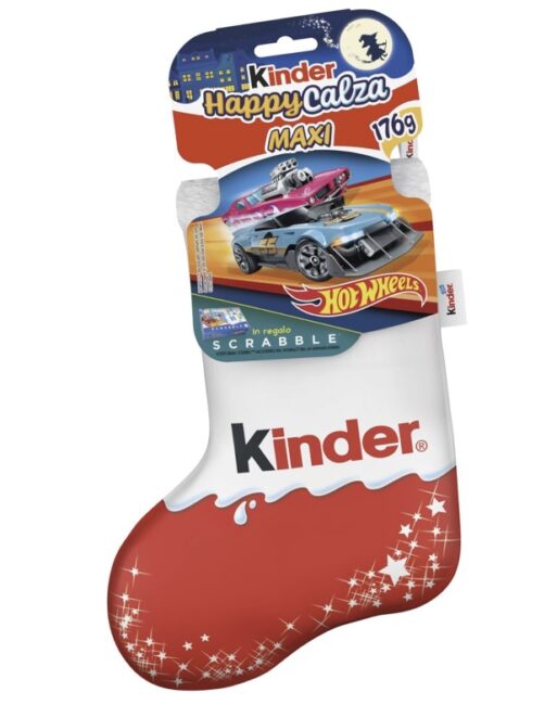 Calza della Befana Kinder Hot Wheels 2026