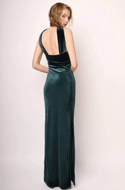 Nuna Lie vestito lungo da sera in velluto