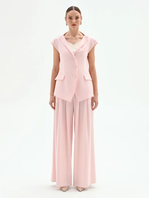 Completo donna gilet e pantaloni palazzo Rinascimento