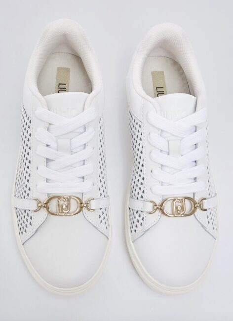 Liu Jo sneakers estive bianche in pelle traforata