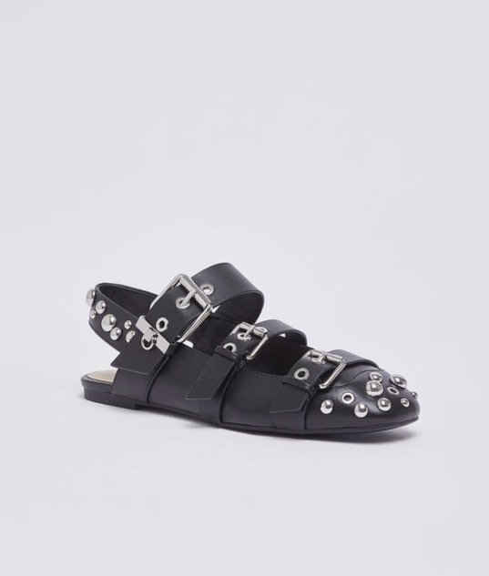 Liu jo scarpe ballerine slingback con borchie