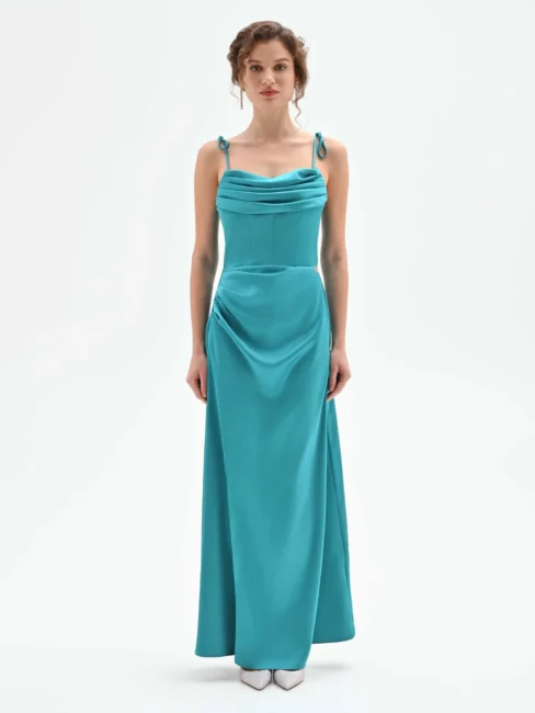 Abito lungo da cerimonia damigella e occasione speciale