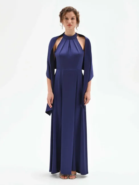 Elegante stola inr aso blu