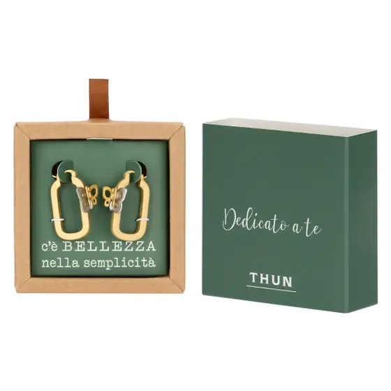 Orecchini ovali THUN con farfalla
