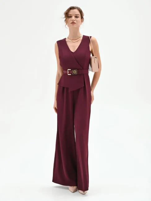 Jumpsuit rossa bordeaux Rinascimento 2026