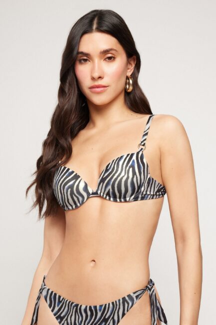Tezenis costume da bagno fantasia zebrata con push up