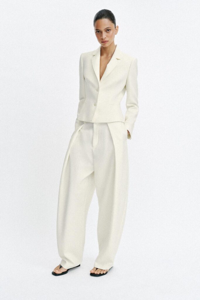 Zara tailleur donna con pantalone balloon