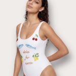 Costume intero bianco con ricami Yamamay 2026