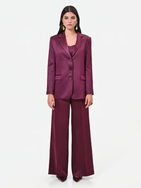 Tailleur con pantaloni palazzo Rinascimento