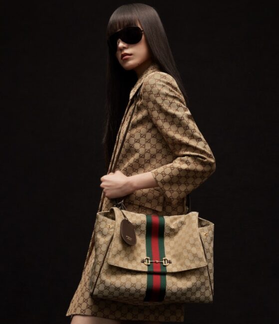 Borsa Paparazzo GUCCI in tessuto