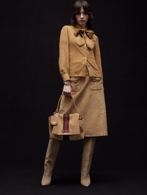 GUCCI borsa Paparazzo color sabbia