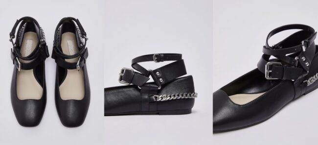 LIU JO scarpe ballerine in pelle nera nuova collezione autunno inverno 2026 2027 LIU JO scarpe ballerine in pelle nera nuova collezione autunno inverno 2026 2027