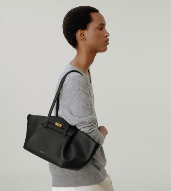 Nuova DeMellier Midi Brooklyn in pelle nera Nuova DeMellier Midi Brooklyn in pelle nera