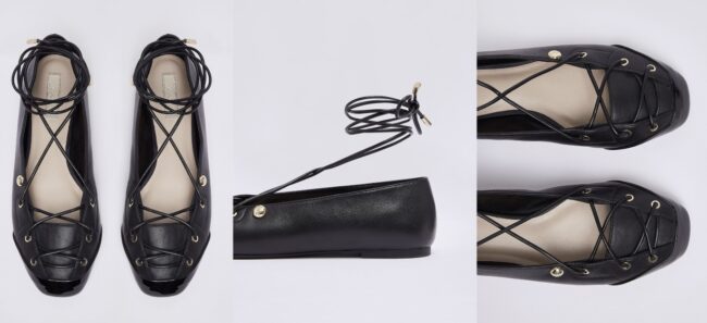 Scarpe ballerine lace up in pelle nera Liu Jo Scarpe ballerine lace up in pelle nera Liu Jo