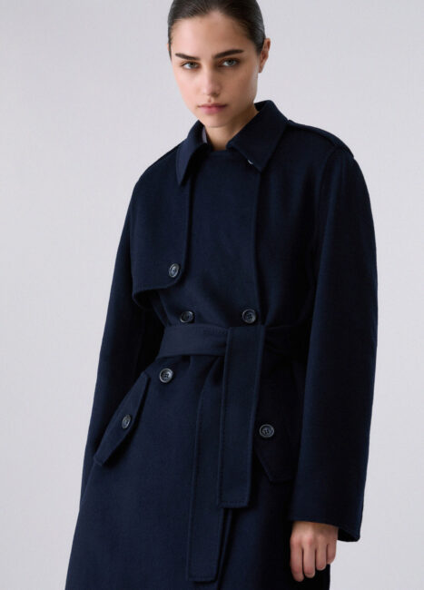 Cappotto blu in lana LIU JO catalogo invernale 2026 2027 Cappotto blu in lana LIU JO catalogo invernale 2026 2027