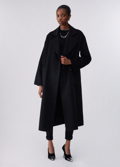 Cappotto lungo nero LIU JO inverno 2027 Cappotto lungo nero LIU JO inverno 2027