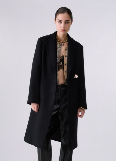 Cappotto nero Liu Jo inverno 2027 Cappotto nero Liu Jo inverno 2027