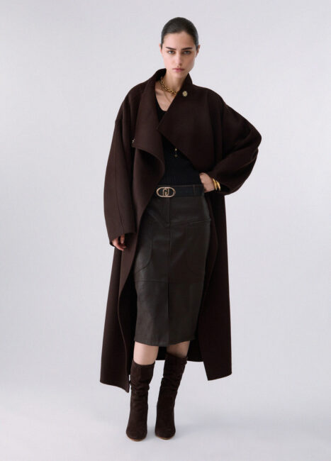 Nuovo cappotto colore marrone moka Liu Jo inverno 2027 Nuovo cappotto colore marrone moka Liu Jo inverno 2027
