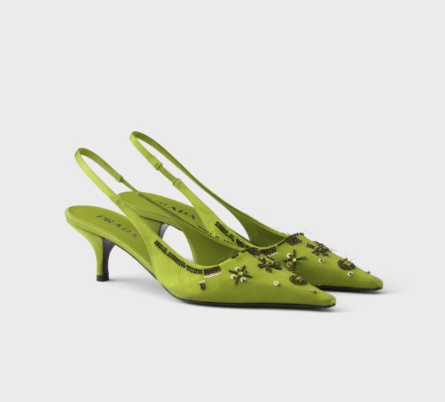 Slingback con ricami
