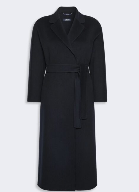 Cappotto in lana nero collezione invernale 2027 Cappotto in lana nero collezione invernale 2027