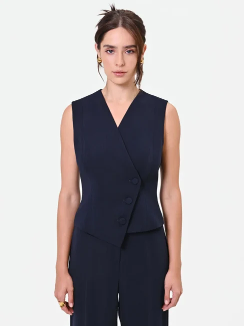 Gilet con chiusura asimmetrica