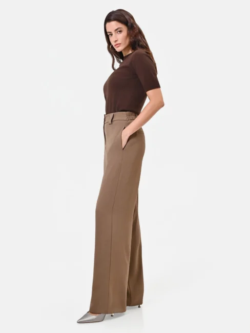 Pantalone a gamba dritta ampia